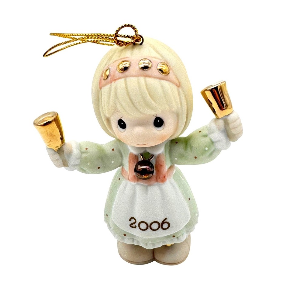 Precious Moments 2006 Ringing In The New Year Girl Ornament 610002 Porcelain